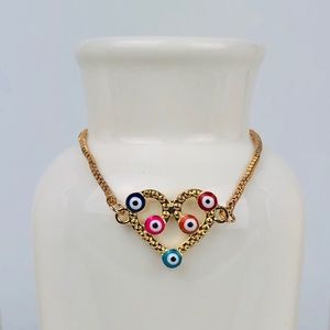 EVIL EYE | Heart Evil Eye Heart Bracelet